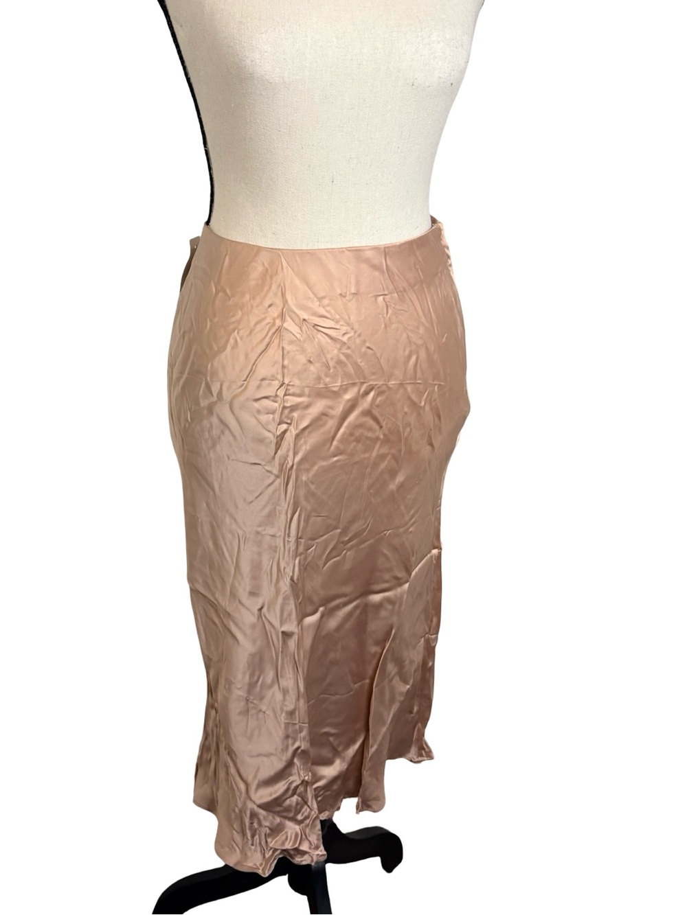 Wilfred Aritzia Mauve Pink‎ Satin Slip Midi Skirt Cupro Bias Cut Size 2 BNWT